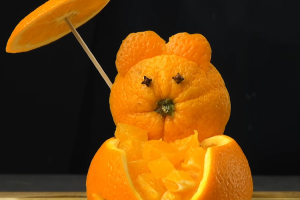 Как красиво оформить детское блюдо: Апельсиновый медведь