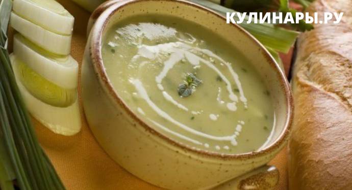 Картофельный крем-суп с зеленым луком